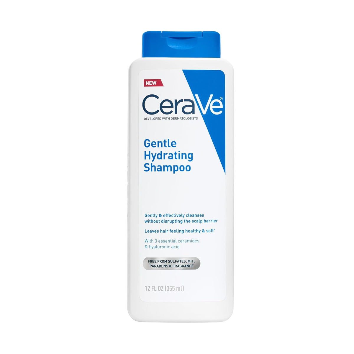 CeraVe Gentle Hydrating Shampoo. With Ceramides. Niacinamide & Hyaluronic Acid For Soft. Healthy Looking Hair & Scalp. Sulfate Free & Color Safe Shampoo. For All Hair Types. 12 Oz (Pack of 2)