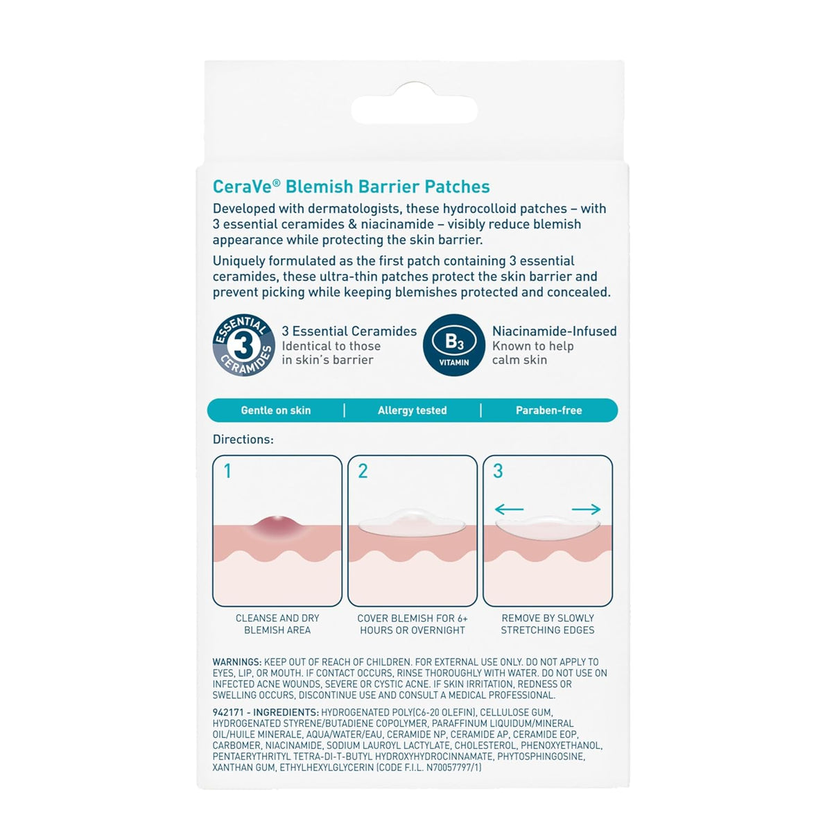 CeraVe Hydrocolloid Pimple Patches with Niacinamide. Ultra-Thin. 22ct | Absorbs Oil with Niacinamide and Ceramides. Ultra-Thin Acne Patches That Blend Into All Skin Tones. For Sensitive Skin