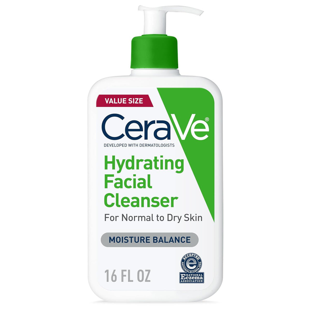 CeraVe Hydrating Cleanser with Hyaluronic Acid. Face Wash for Dry Skin.16oz | Skin Care For Men and Women. Daily Cleanser & Makeup Remover with Glycerin & Ceramides. National Eczema Association Certified